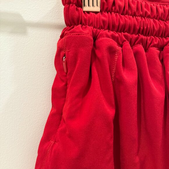Lululemon Women's Hotty Hot LR Shorts 2.5”Lined DKRD Red Side Pockets Zero Size - Picture 9 of 12